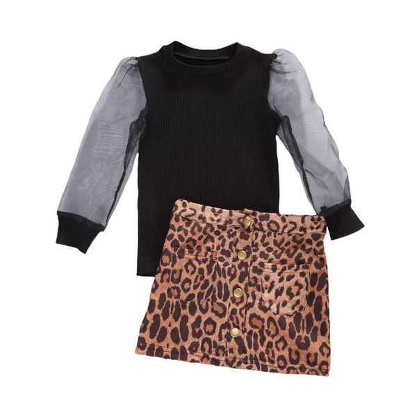 1-6y girl 2 pcs summer outfit long mesh lantern sleeve mock neck black tee leopard print mini skirt girls fashion set, White
1-6y girl 2 pcs summer outfit long mesh lantern sleeve mock neck black tee leopard print mini skirt girls fashion set, White