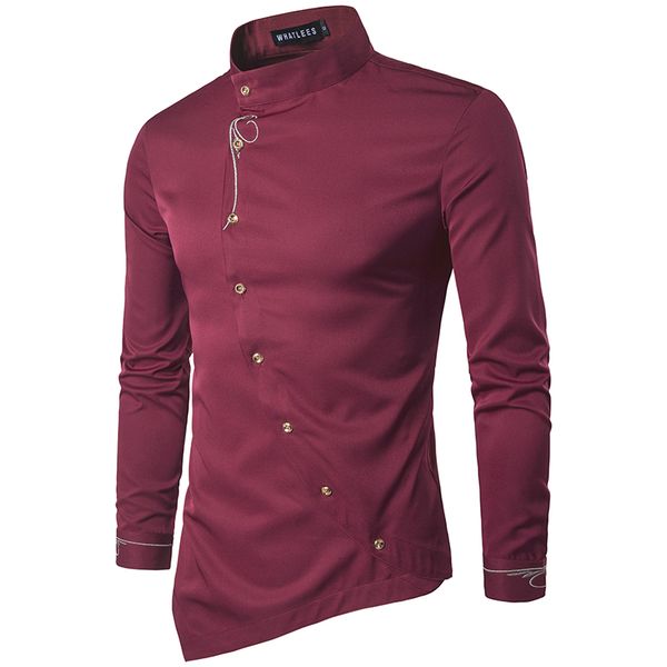 Men Shirt 2018 Personality Oblique Button Irregular Men Casual Shirt New Arrival Long Sleeve Casual Slim Fit Male Shirts Eu Size
Men Shirt 2018 Personality Oblique Button Irregular Men Casual Shirt New Arrival Long Sleeve Casual Slim Fit Male Shirts Eu Size