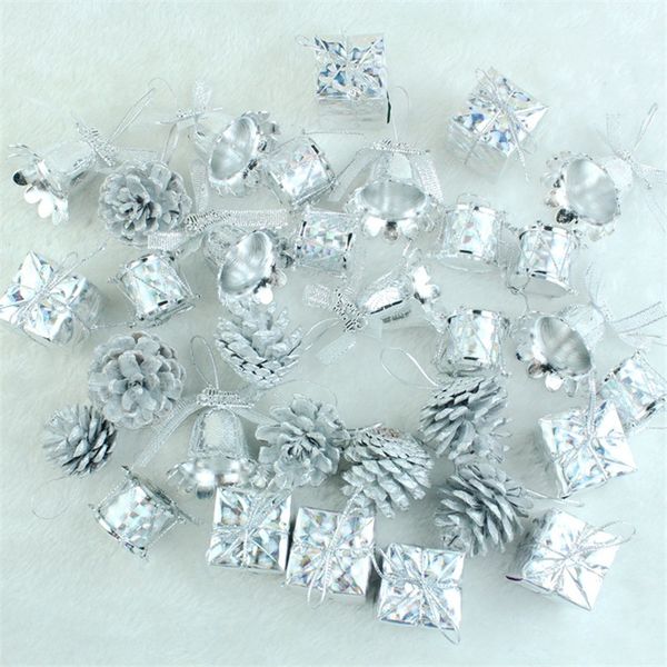 32 pcs/pack christmas ornament silver mini gift box stars ball pinecone baubles christmas tree pendant xmas decorations
32 pcs/pack christmas ornament silver mini gift box stars ball pinecone baubles christmas tree pendant xmas decorations