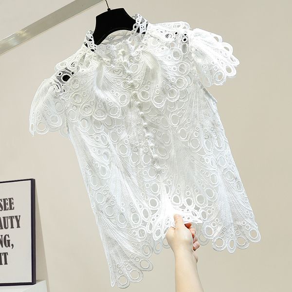 vintage stand collar hollow lace shirt female summer lace blouse blusas mujer de moda 2020 lady's slim with strap liner, White
vintage stand collar hollow lace shirt female summer lace blouse blusas mujer de moda 2020 lady's slim with strap liner, White