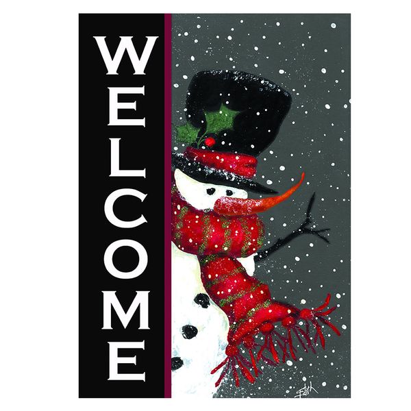 snowman welcome decorative winter christmas double sided garden flag garden decoration
snowman welcome decorative winter christmas double sided garden flag garden decoration