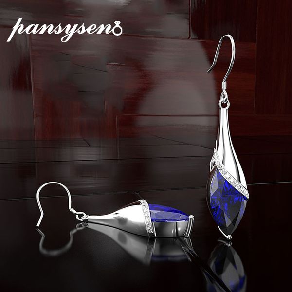 pansysen vintage 100% 925 sterling silver blue sapphire drop dangle earrings for women fashion fine jewelry party earrings gifts, Golden;silver
pansysen vintage 100% 925 sterling silver blue sapphire drop dangle earrings for women fashion fine jewelry party earrings gifts, Golden;silver