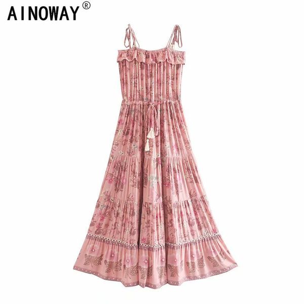boho chic summer vintage floral print tassel midi strap dress women 2019 fashion drawstring beach dresses vestidos, Black;gray
boho chic summer vintage floral print tassel midi strap dress women 2019 fashion drawstring beach dresses vestidos, Black;gray