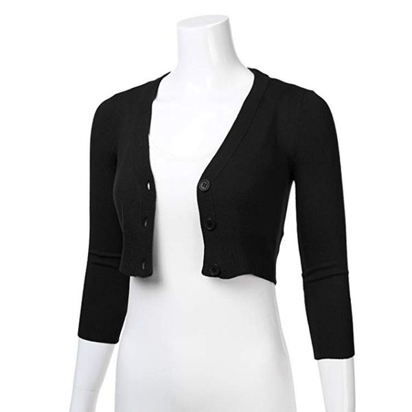 new women cardigan long-sleeve open stitch short jacket cropped mini coat with buttons, Black;brown
new women cardigan long-sleeve open stitch short jacket cropped mini coat with buttons, Black;brown
