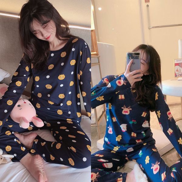 long sleeve pullover pajamas women's season two-piece suit pajamas cute student pullover home wear cartoon, Blue;red
long sleeve pullover pajamas women's season two-piece suit pajamas cute student pullover home wear cartoon, Blue;red