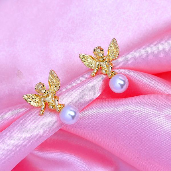 jjfoucs sweet cute alloy angel stud earrings for women fashion gold silver color metal earring friendship jewelry girl gift, Golden;silver
jjfoucs sweet cute alloy angel stud earrings for women fashion gold silver color metal earring friendship jewelry girl gift, Golden;silver