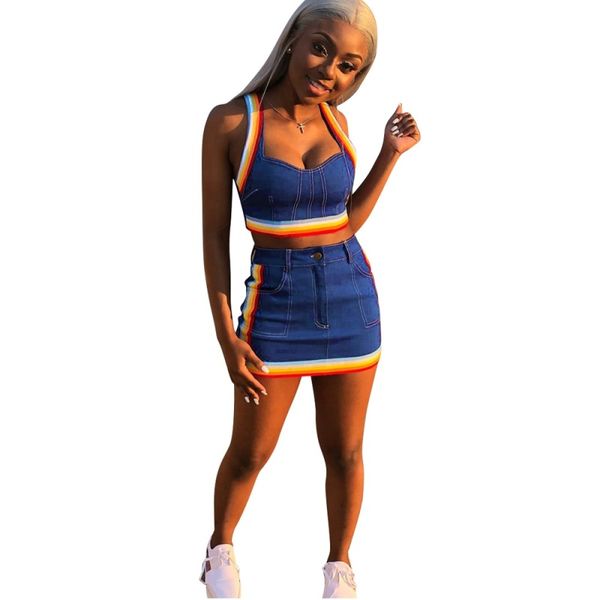 two piece set 2018 summer women crop and mini skirts sets 2pcs blue denim outfits 2 piece set women matching sets, Gray
two piece set 2018 summer women crop and mini skirts sets 2pcs blue denim outfits 2 piece set women matching sets, Gray