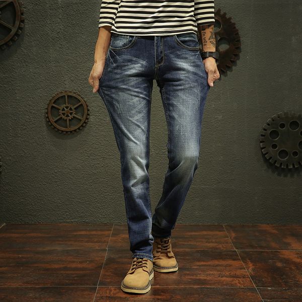 men casual slim fit straight long jeans high stretch fashion jeans man lightweight classic business denim aa11461, Blue
men casual slim fit straight long jeans high stretch fashion jeans man lightweight classic business denim aa11461, Blue