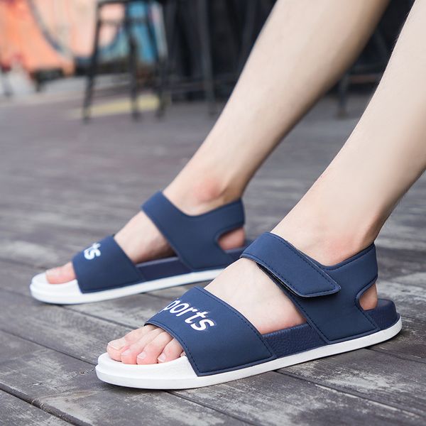 2019 new summer fashion platform men shoes flat heels comfort wear resistant mens leisure sandals mans hook & loop outside shoes, Black 
2019 new summer fashion platform men shoes flat heels comfort wear resistant mens leisure sandals mans hook & loop outside shoes, Black