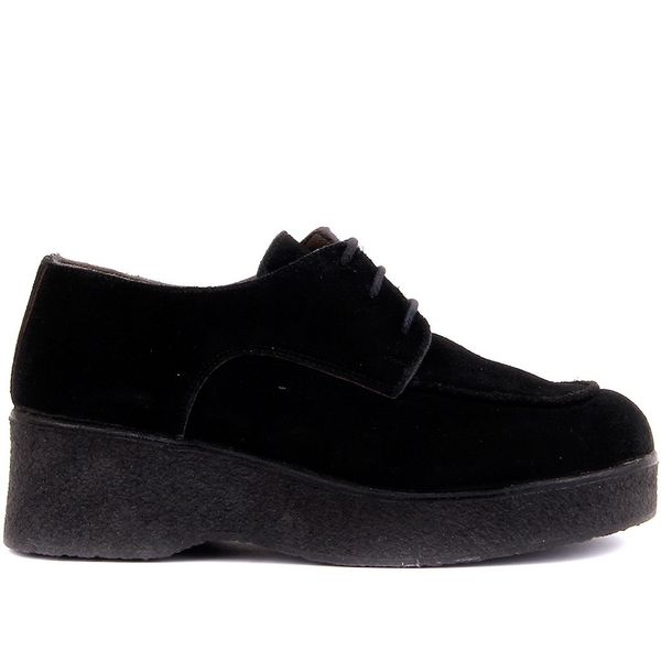 sail lakers-black suede lace-up women casual shoes