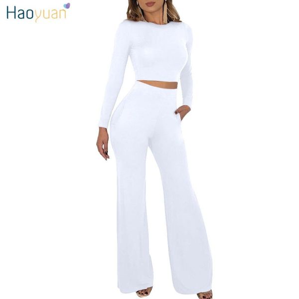 haoyuan 2 шт костюмы для женщин одежда matching set crop top и загрузки cut брючный костюм осень-зима sexy club двухкусочный наборы, White
haoyuan 2 шт костюмы для женщин одежда matching set crop top и загрузки cut брючный костюм осень-зима sexy club двухкусочный наборы, White