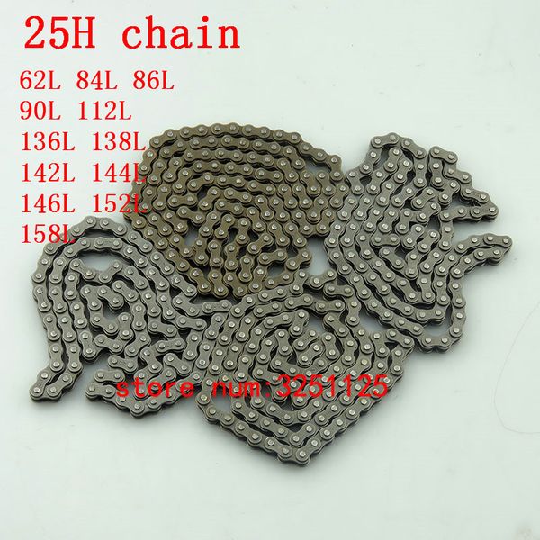 

25h chain 62 84 86 90 112 136 138 142 144 146 152 158 links with link spare for 47cc 49cc mini dirt pocket bikes mini motorcycle