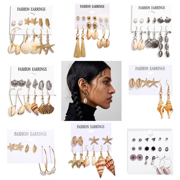 new vintage silver gold color natural shell dangle earrings sets for women summer beach bohemian style pearl starfish mix drop earring hz
new vintage silver gold color natural shell dangle earrings sets for women summer beach bohemian style pearl starfish mix drop earring hz