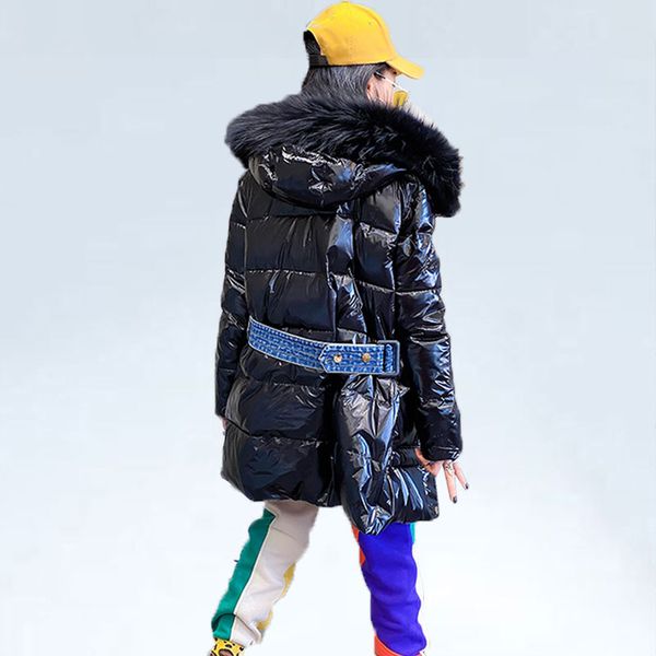 2019 winter coat women denim stitching down cotton jacket slim glossy warm parka long hooded jacket thicker coat female black
2019 winter coat women denim stitching down cotton jacket slim glossy warm parka long hooded jacket thicker coat female black