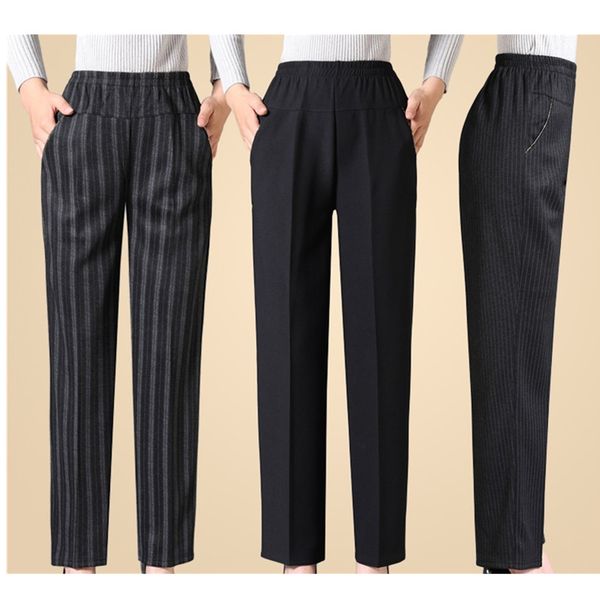 spring autumn elastic waist middle-aged ladies trousers large size grandmother loose pants black casual female straight pants, Black;white
spring autumn elastic waist middle-aged ladies trousers large size grandmother loose pants black casual female straight pants, Black;white