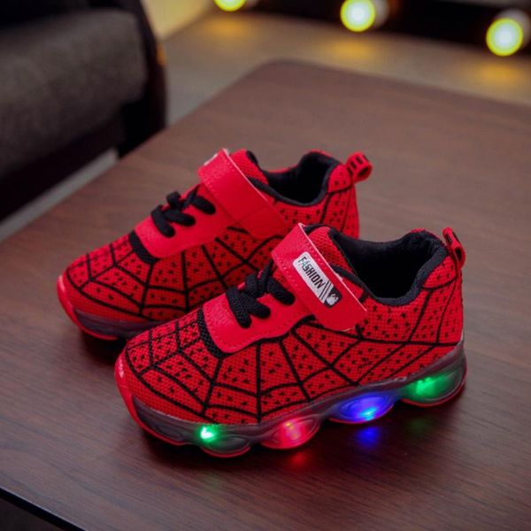 led luminous spider man kids sports shoes for boy girl light children luminous baby sneakers mesh sport boy girl led light shoes, Black
led luminous spider man kids sports shoes for boy girl light children luminous baby sneakers mesh sport boy girl led light shoes, Black
