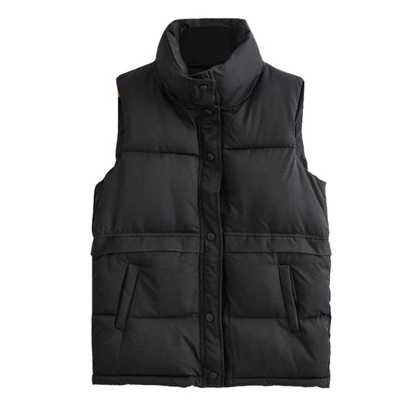 women solid short outerwear womens vest jackets cotton sleeveless jackets female pocket loose casual stand vest coats 2019, Black;white
women solid short outerwear womens vest jackets cotton sleeveless jackets female pocket loose casual stand vest coats 2019, Black;white