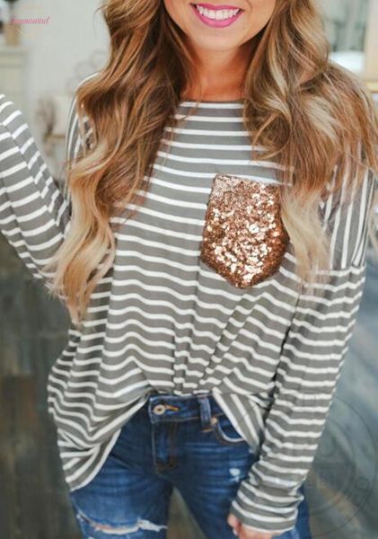 striped 100% cotton tshirt women long sleeve t shirt fashion sequined pocket tee shirt 2020 female tee korean style t, White
striped 100% cotton tshirt women long sleeve t shirt fashion sequined pocket tee shirt 2020 female tee korean style t, White