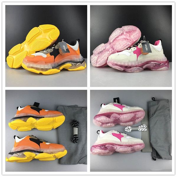2019 luxury paris triple s 17fw dad running shoe orange pink white crystal fashion designer mens women casual clunky sneakers
2019 luxury paris triple s 17fw dad running shoe orange pink white crystal fashion designer mens women casual clunky sneakers