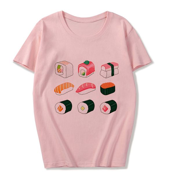 summer new japanese style sushi lucky cat print harajuku leisure pink streetwear tracksuit personality vogue women's t-shirt, White
summer new japanese style sushi lucky cat print harajuku leisure pink streetwear tracksuit personality vogue women's t-shirt, White
