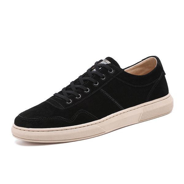 new men's shoes winter boots fashion casual shoes trend low help big men leather flats %510, Black
new men's shoes winter boots fashion casual shoes trend low help big men leather flats %510, Black