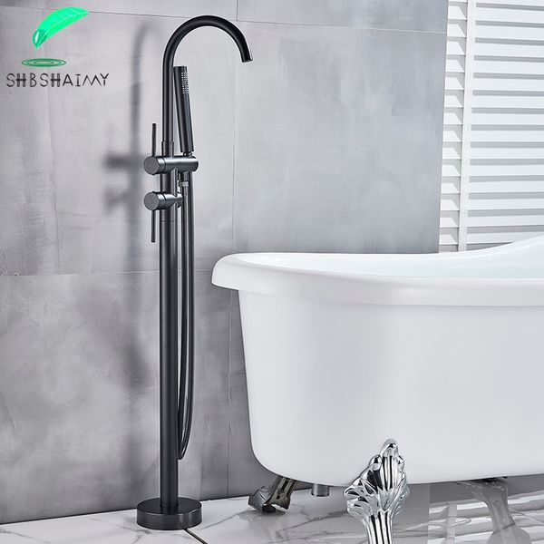 snbsnaimy black bathtub floor stand faucet mixer single handle mixer tap two function 360 rotation spout with abs handshower
snbsnaimy black bathtub floor stand faucet mixer single handle mixer tap two function 360 rotation spout with abs handshower