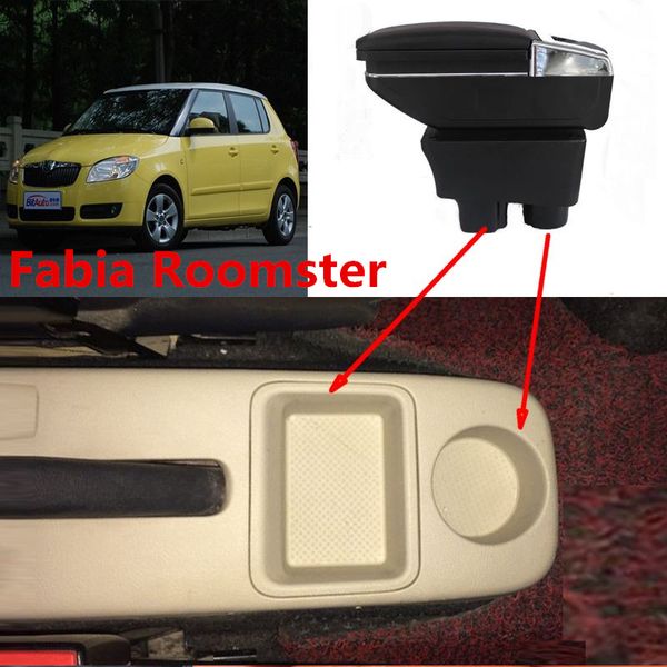 for fabia roomster armrest box central store content storage box with cup holder ashtray usb interface products 2006-2015
for fabia roomster armrest box central store content storage box with cup holder ashtray usb interface products 2006-2015
