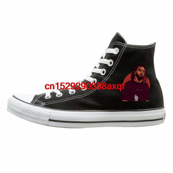 high-canvas shoes sneaker j.-cole casual walking shoes for mens womens, Black