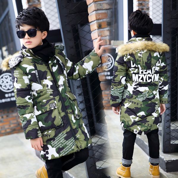 camouflage 2019 children's down jacket long thick boy winter coat duck down kids winter jackets for boy outerwear fur collar, Blue;gray
camouflage 2019 children's down jacket long thick boy winter coat duck down kids winter jackets for boy outerwear fur collar, Blue;gray