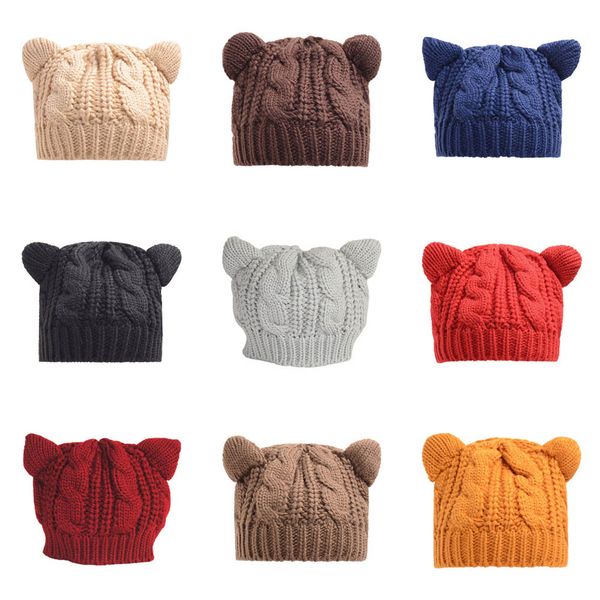 1 piece fashion casual lady girls winter warm knitting wool cat ear beanie ski hat cap, Blue;gray
1 piece fashion casual lady girls winter warm knitting wool cat ear beanie ski hat cap, Blue;gray