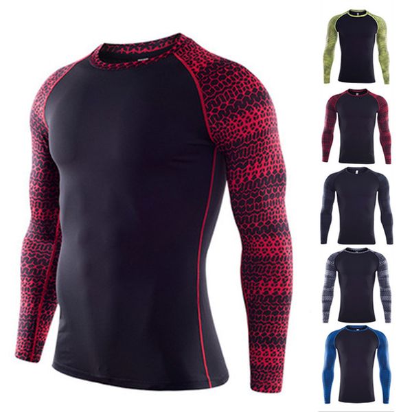 printed fitness quick dry running shirt long sleeve men bodybuilding rashguard gym clothing male t shirts compression sport, Black;blue
printed fitness quick dry running shirt long sleeve men bodybuilding rashguard gym clothing male t shirts compression sport, Black;blue