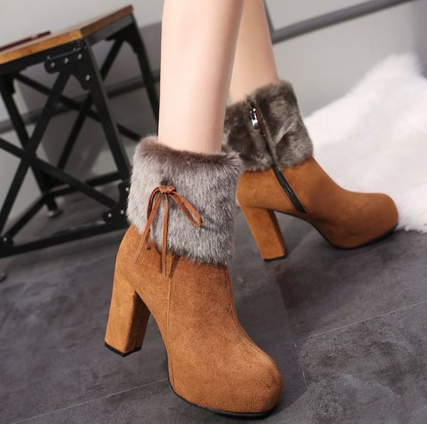 new 2020 winter shoes women high heels boots fur warm boots for women winter high heels super square heel 10cm, Black
new 2020 winter shoes women high heels boots fur warm boots for women winter high heels super square heel 10cm, Black