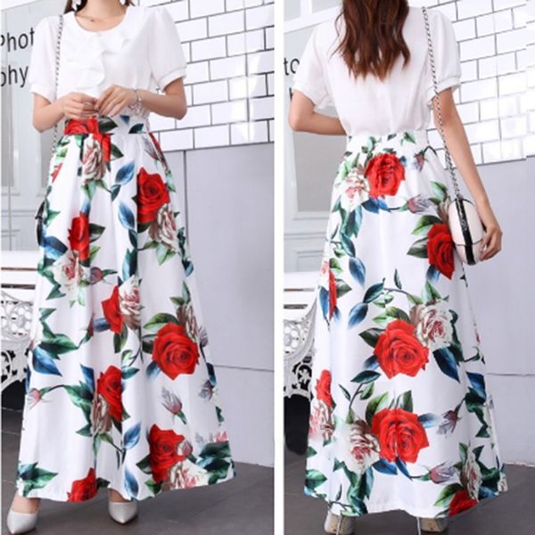 new maxi skirt womans elegant long flower pleated vintage female skirts ladies floral print high waist summer skirts, Black
new maxi skirt womans elegant long flower pleated vintage female skirts ladies floral print high waist summer skirts, Black