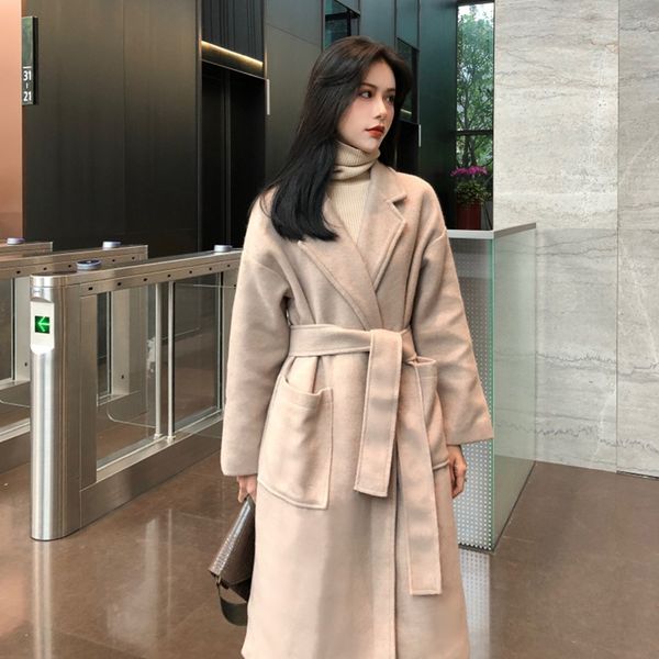 gorgeous ladies streetwear long loose wool coat casual warm thickness outerwear simple women coats new fashion office lady coat, Black
gorgeous ladies streetwear long loose wool coat casual warm thickness outerwear simple women coats new fashion office lady coat, Black