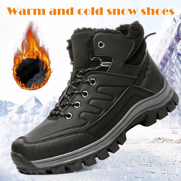 men snow boots hiking shoes fleece lined casual ankle shoes winter warm walking booties bhd2
men snow boots hiking shoes fleece lined casual ankle shoes winter warm walking booties bhd2