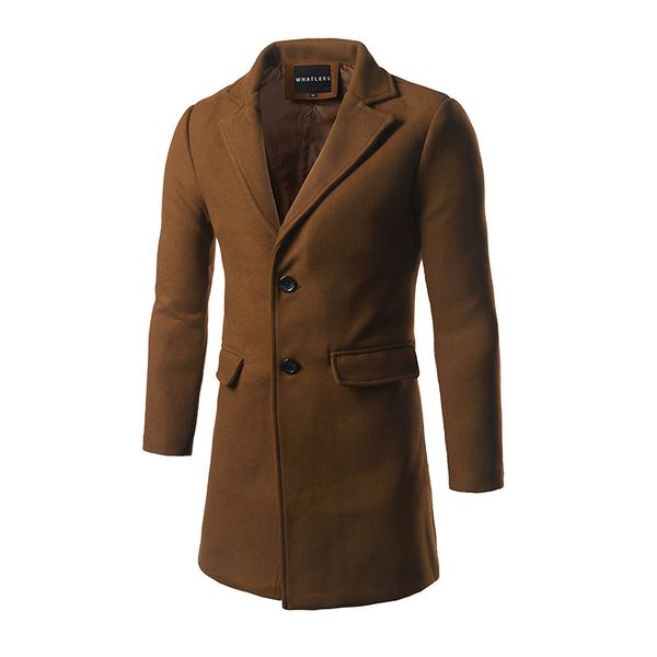 winter new men's long single breasted size mens leisure warm woolen coat coat, Black
winter new men's long single breasted size mens leisure warm woolen coat coat, Black