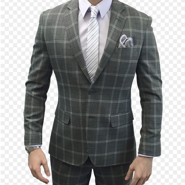 new wedding tuxedos gray check slim fit men's suits formal british plaid groom tuxedos custom made jacket pants, Black;gray
new wedding tuxedos gray check slim fit men's suits formal british plaid groom tuxedos custom made jacket pants, Black;gray