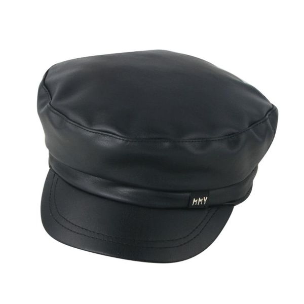 fashion pu leather hat autumn winter solid sailor hat for women men black flat female travel cadet captain cap, Blue;gray
fashion pu leather hat autumn winter solid sailor hat for women men black flat female travel cadet captain cap, Blue;gray