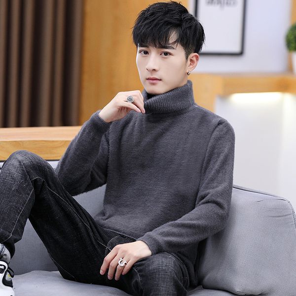 2019 autumn winter solid color business casual men sweater fashion winter plus size clothes student male sweaters, White;black
2019 autumn winter solid color business casual men sweater fashion winter plus size clothes student male sweaters, White;black