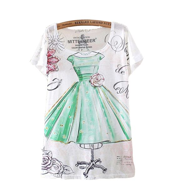 a variety of summer t-shirt 2019 new women's fashion casual new elegant print t-shirt round neck short-sleeved loose, White
a variety of summer t-shirt 2019 new women's fashion casual new elegant print t-shirt round neck short-sleeved loose, White