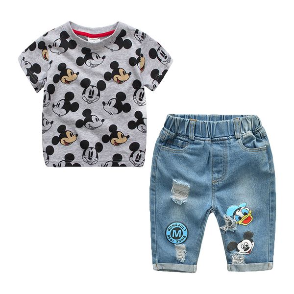 children clothing boys summer cartoon mickey shorts denim pants sport suit baby kids short sleeve t shirt jeans clothes sets, White
children clothing boys summer cartoon mickey shorts denim pants sport suit baby kids short sleeve t shirt jeans clothes sets, White