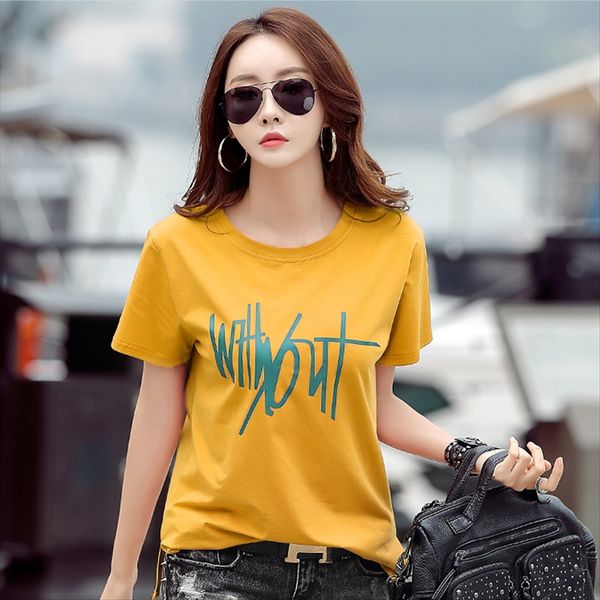 2020 loose short-sleeved t- fashion brand printed women's t-shirt new women's base shirt, White
2020 loose short-sleeved t- fashion brand printed women's t-shirt new women's base shirt, White