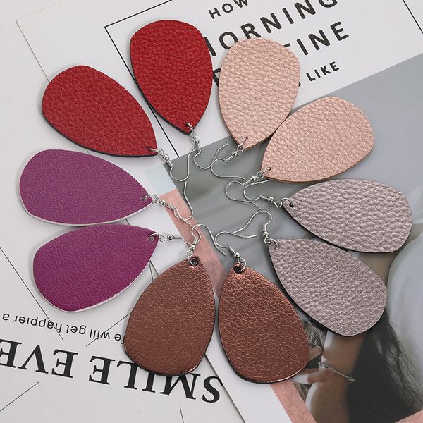 new classic pu leather earrings for women girls bomemia wedding oval water drop dangle earrings two sides printing fashion jewelry, Silver
new classic pu leather earrings for women girls bomemia wedding oval water drop dangle earrings two sides printing fashion jewelry, Silver