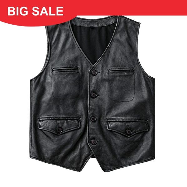 2020 vintage black men короткие casual кожаный жилет большой размер xxxxl из натуральной кожи коровьей весна slim fit русский моды жилет
2020 vintage black men короткие casual кожаный жилет большой размер xxxxl из натуральной кожи коровьей весна slim fit русский моды жилет
