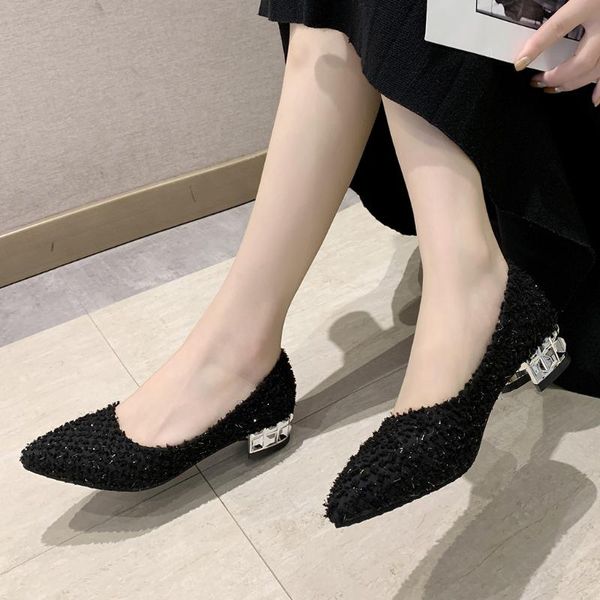 flock women shoes elegant fashion ladies shoes casual pointed toe slip on women's summer footwear square heels work, Black
flock women shoes elegant fashion ladies shoes casual pointed toe slip on women's summer footwear square heels work, Black