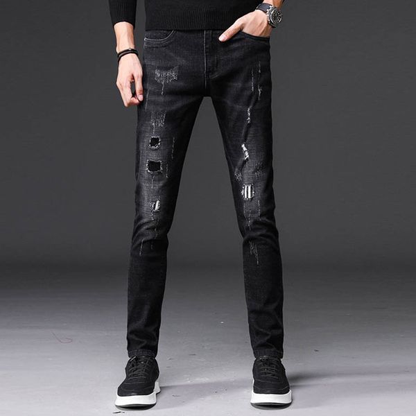 qmgood 2019 ripped jeans for men stretch destroyed hip hop jeans homme fashion trend design men's slim for male pants, Blue
qmgood 2019 ripped jeans for men stretch destroyed hip hop jeans homme fashion trend design men's slim for male pants, Blue
