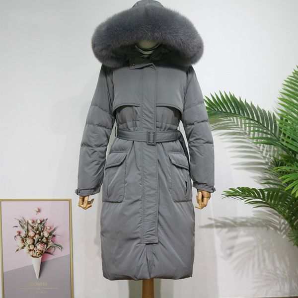 new long real natural fur down jacket 2019 winter womens thick warm coat white duck down waterproof coat, Black
new long real natural fur down jacket 2019 winter womens thick warm coat white duck down waterproof coat, Black