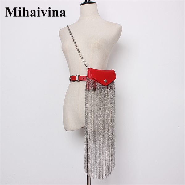 mihaivina women waist bag metal tassel belt bags luxury fanny pack design brand belt chain hip hop waist pack phone shoulder bag
mihaivina women waist bag metal tassel belt bags luxury fanny pack design brand belt chain hip hop waist pack phone shoulder bag