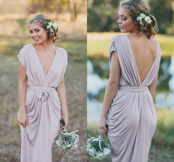 2019 ruched open back bridesmaid dress long deep v neck sleevesless wedding guest gown formal prom evening dresses custom made, White;pink
2019 ruched open back bridesmaid dress long deep v neck sleevesless wedding guest gown formal prom evening dresses custom made, White;pink