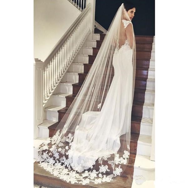 Best Selling Cheapest In Stock Long Chapel Length Bridal Veil Appliques 2019 Veu De Noiva Longo Wedding Veil Lace Purfle with Comb
Best Selling Cheapest In Stock Long Chapel Length Bridal Veil Appliques 2019 Veu De Noiva Longo Wedding Veil Lace Purfle with Comb